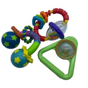 Colorful Baby Rattle Toy Set  Sensory Development Motor Skills Lot of 3